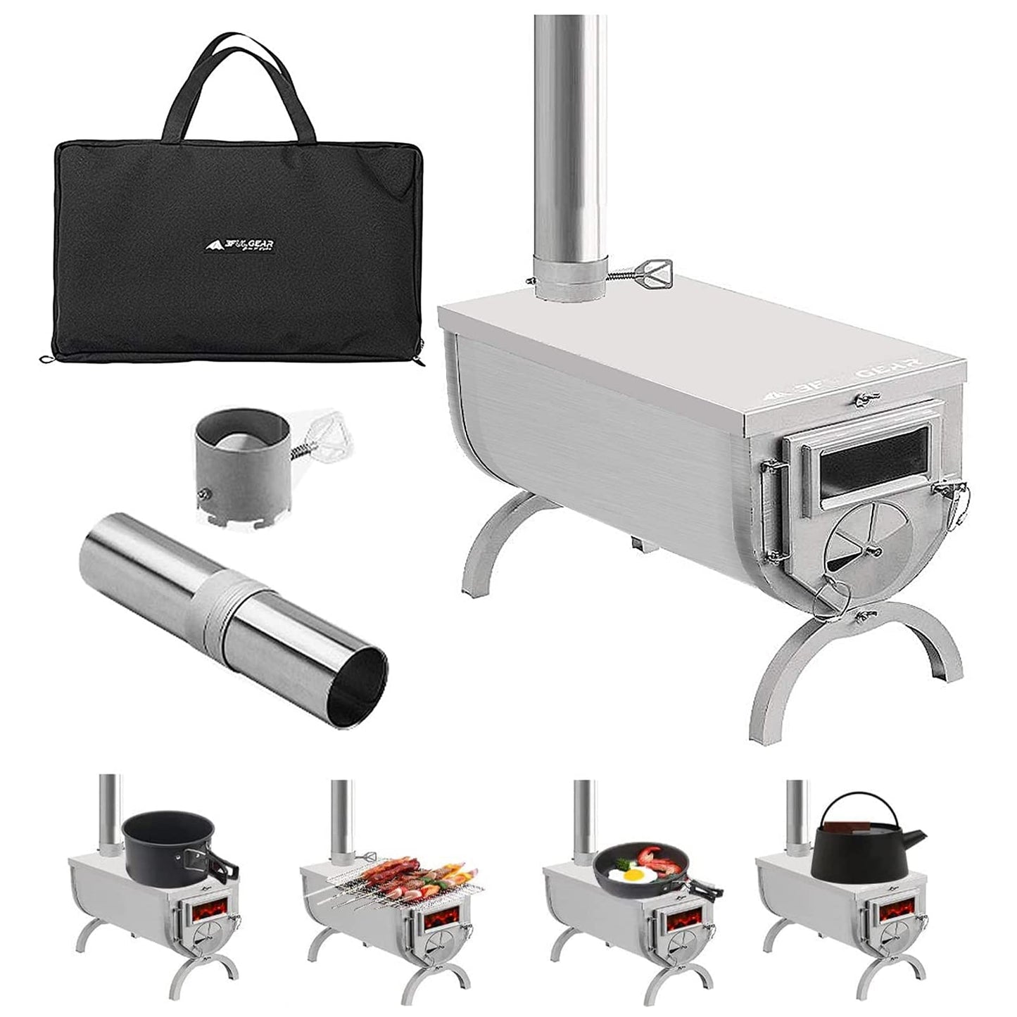 Poêle à bois portable Fiera Folding Tent Stove