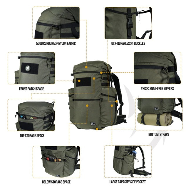 Sac à dos OneTigris Wild Rocket Bushcraft 45L