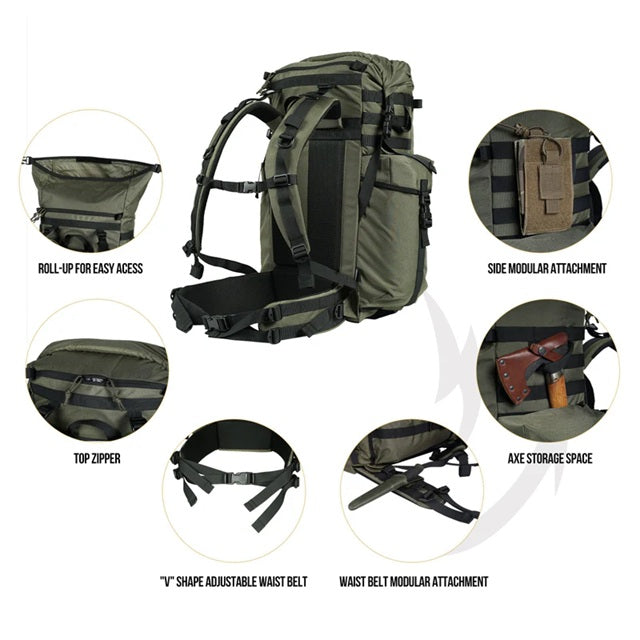 Sac à dos OneTigris Wild Rocket Bushcraft 45L