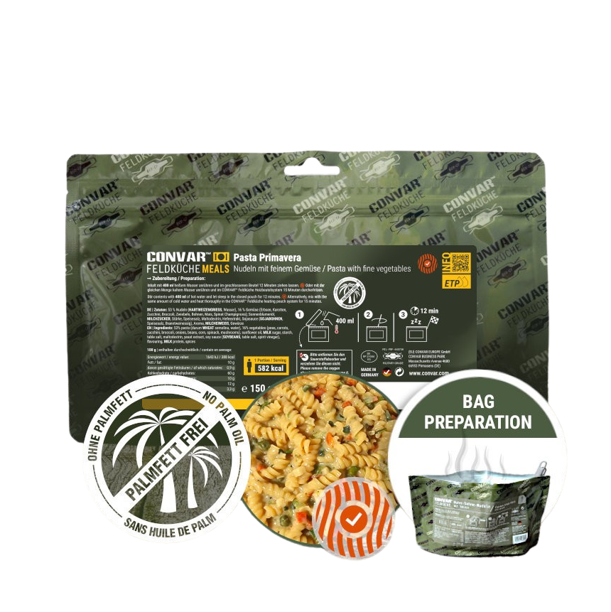 CONVAR™ gevriesdroogde maaltijd - Pasta Primavera