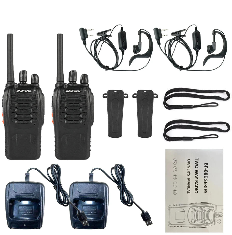 Kit Talkie-walkie tactique Baofeng BF-88E – 2 émetteurs