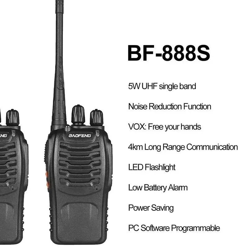 Kit Talkie-walkie tactique Baofeng BF-888S – 2 émetteurs