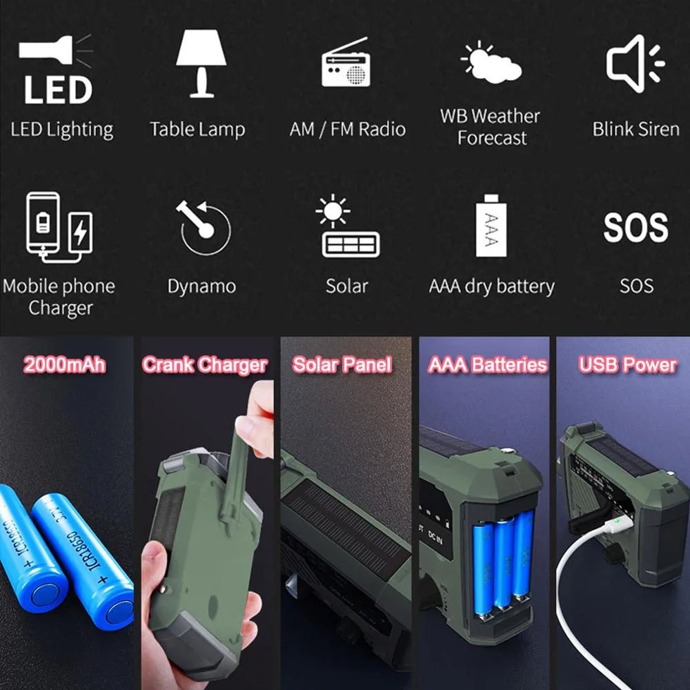 MultiGen Solar Hand Crank Noodradio