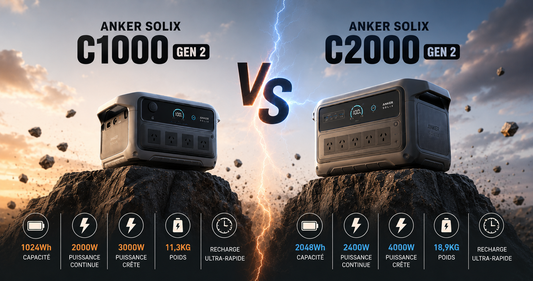 Anker SOLIX C1000 Gen 2 vs C2000 Gen 2 : laquelle choisir selon vos besoins ?
