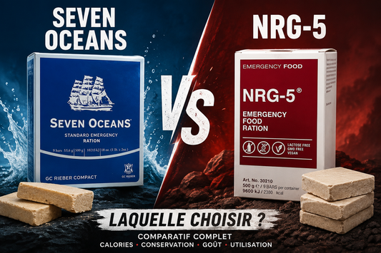 Seven Oceans ou NRG-5 : quelle ration d'urgence choisir ?