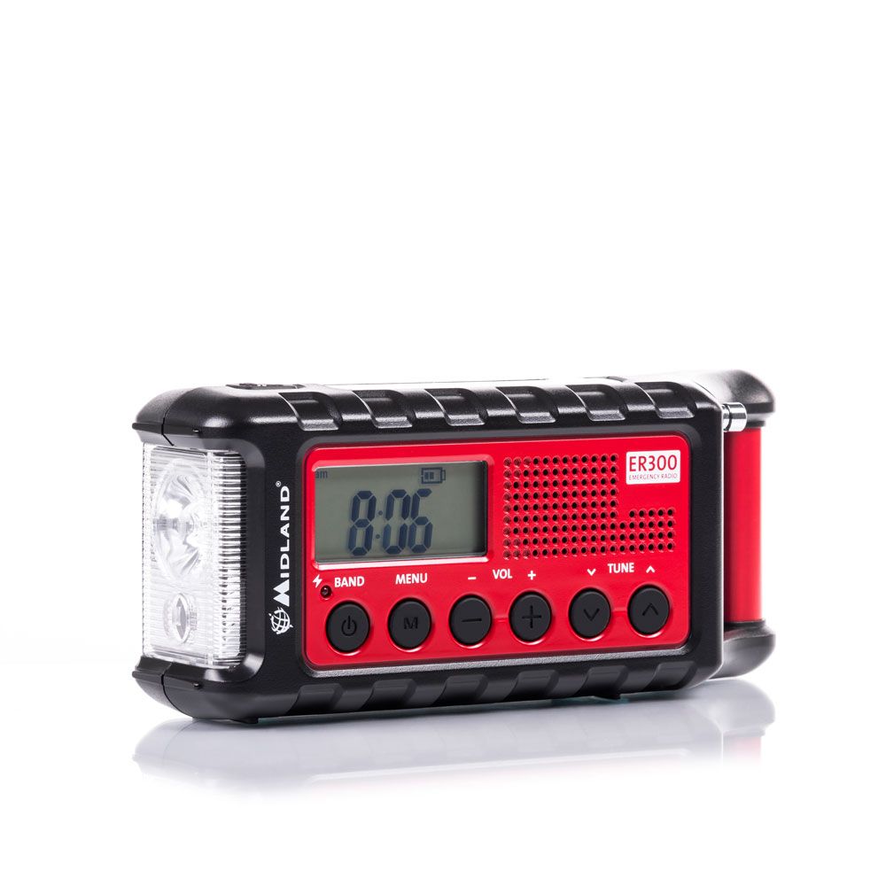 Noodradio met zwengel en zonne-energie Midland ER300