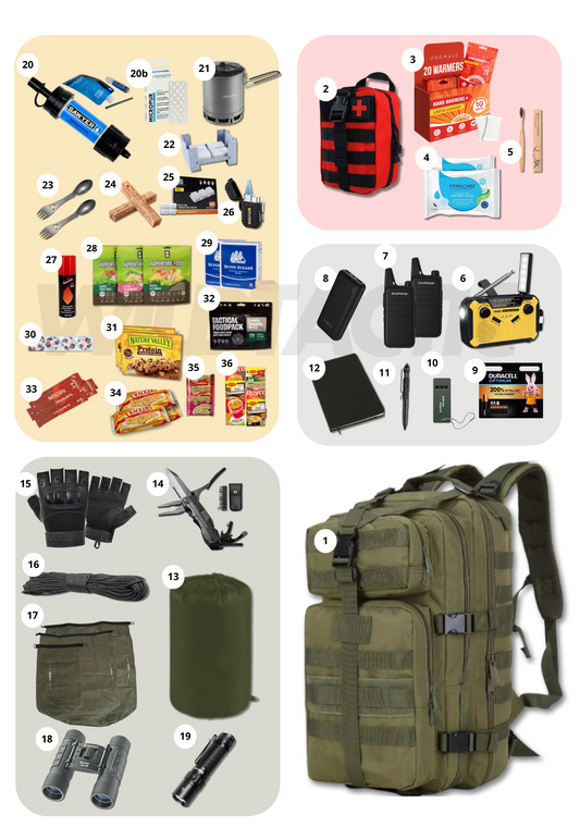 Kit de survie 72h Confort - WildTactic
