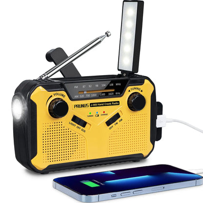 Prunus J-369 Solar Hand Crank Emergency Radio