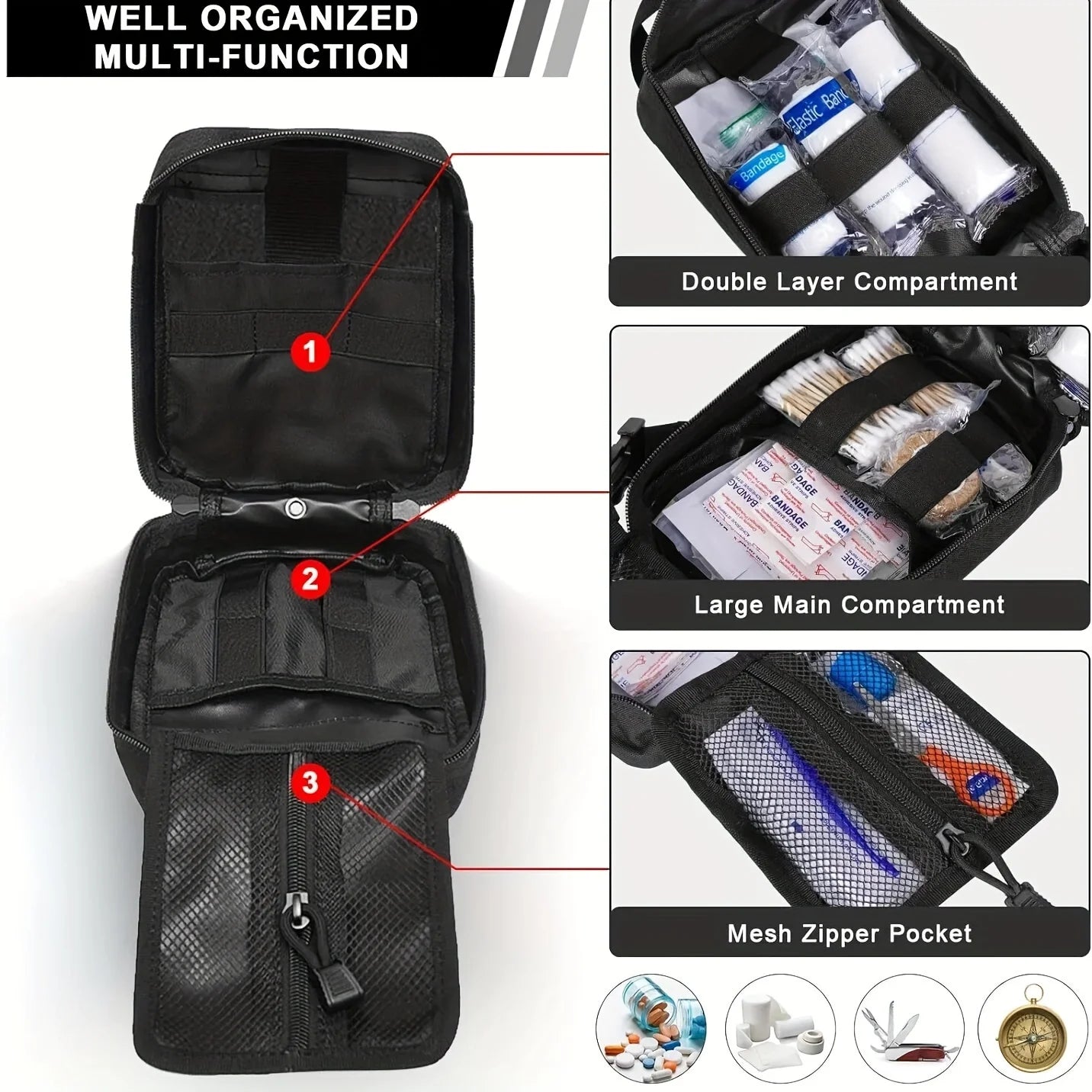 Kit de premiers secours tactique – Modèle 72
