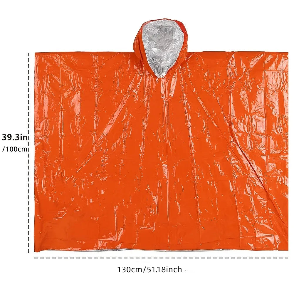 Poncho de secours imperméable avec sifflet