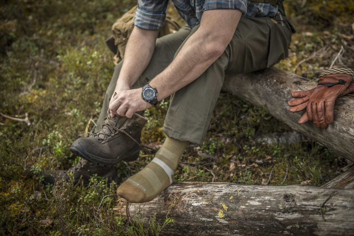 Helikon-Tex Merino Socks - Olive Green/Coyote