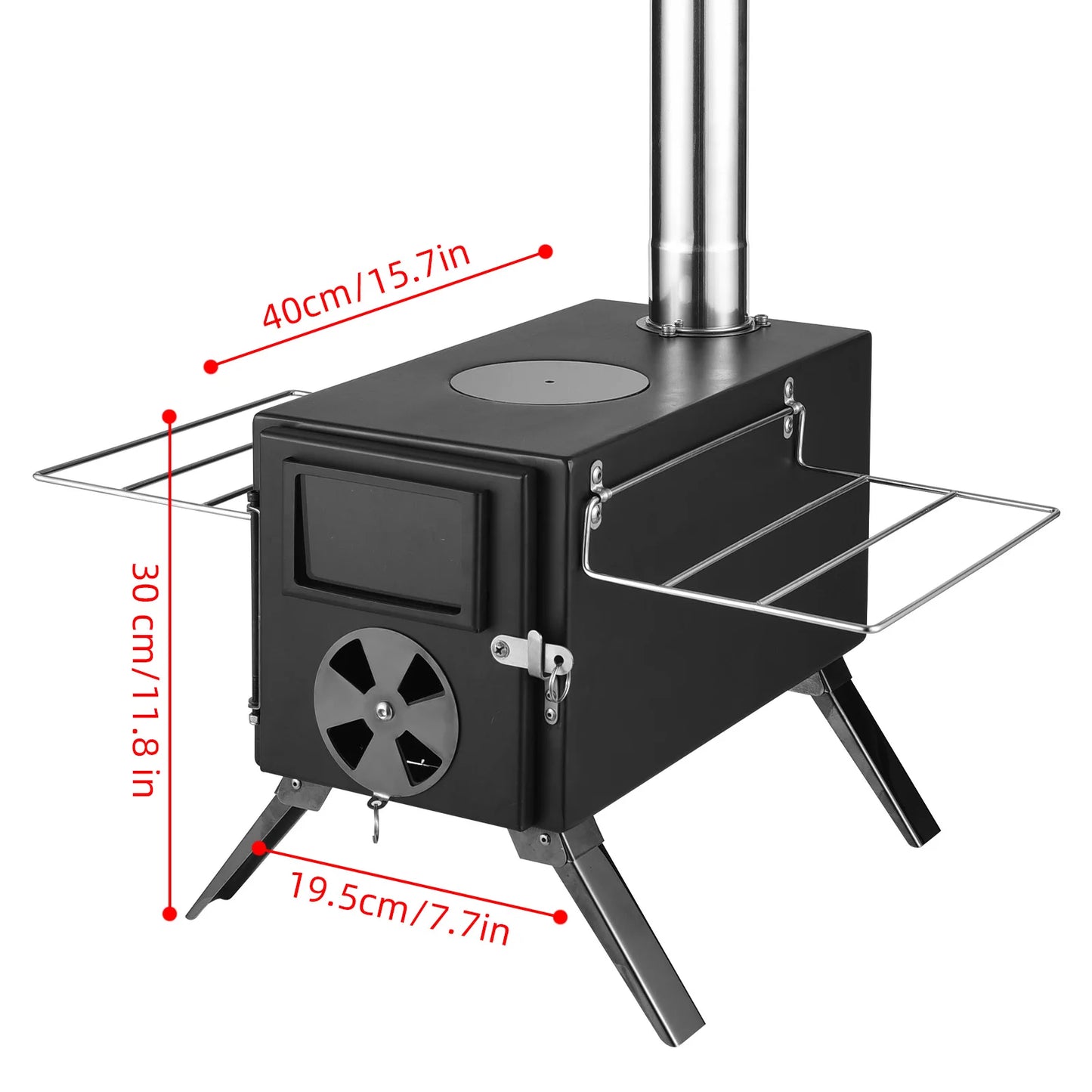Poêle à bois portable en acier inoxidable Outdoor Furnace Compact