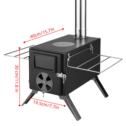 Poêle à bois portable en acier inoxidable Outdoor Furnace Compact