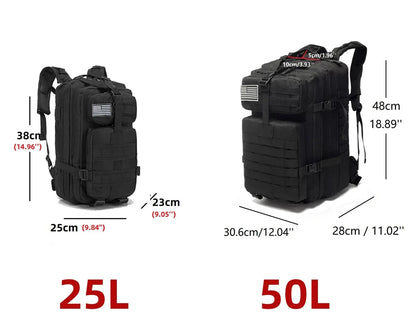 Strike Tactical Rugzak - 25L/50L