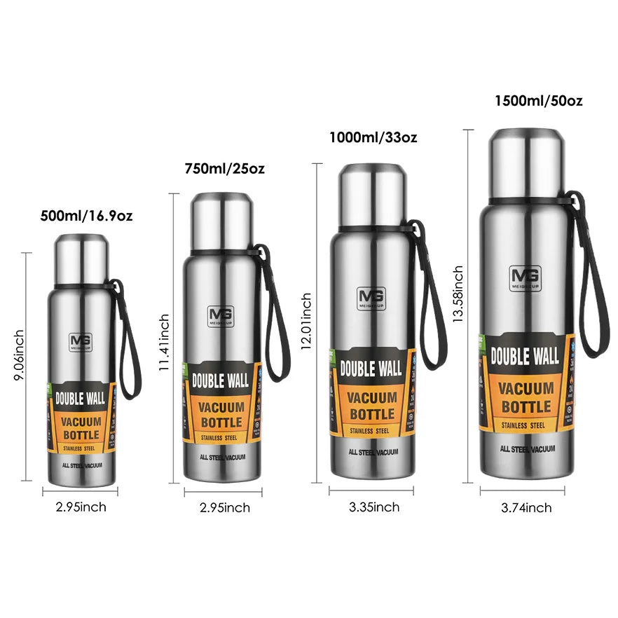 Gourde isotherme acier inox MG – 0,5L à 1,5L