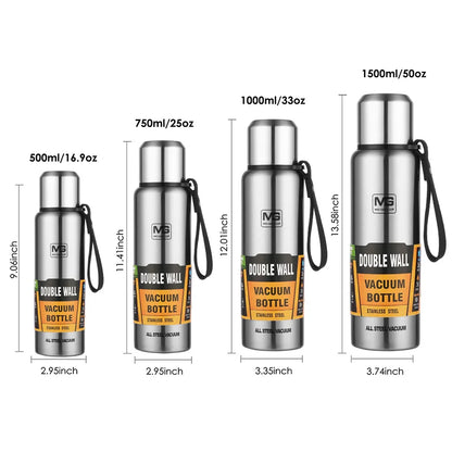 Gourde isotherme acier inox MG – 0,5L à 1,5L