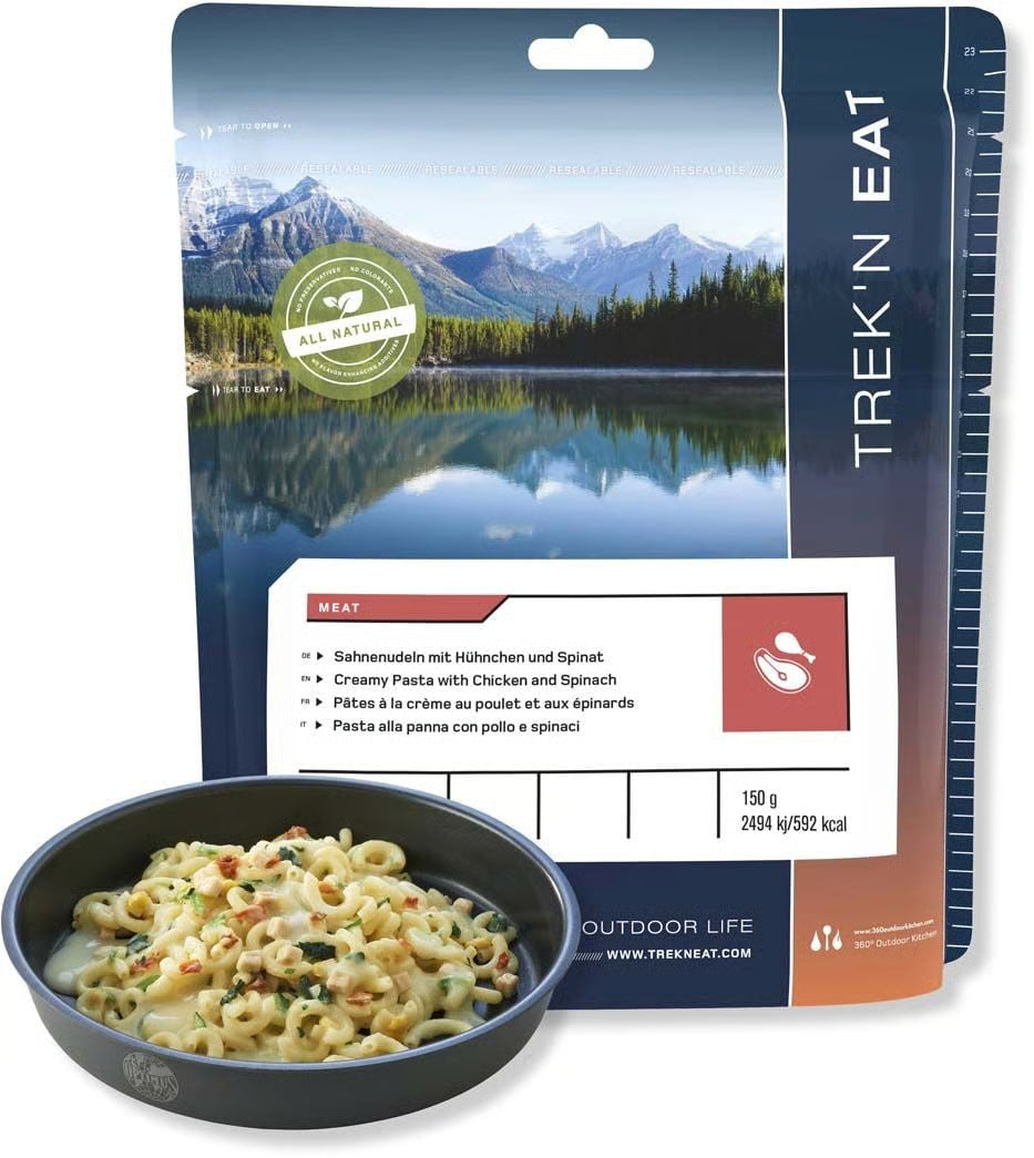 Trek'n Eat® Freeze-Dried Meal - Creamy Pasta with Chicken and Spinach