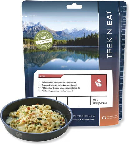 Trek'n Eat® Freeze-Dried Meal - Creamy Pasta with Chicken and Spinach