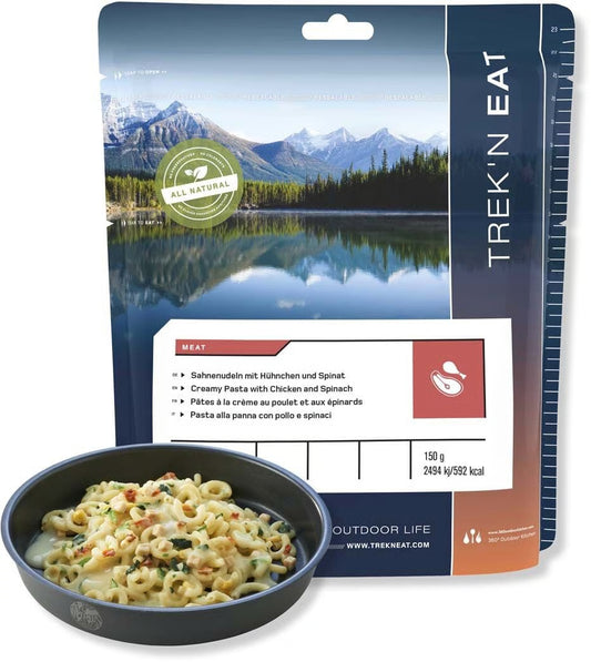 Trek'n Eat® Freeze-Dried Meal - Creamy Pasta with Chicken and Spinach