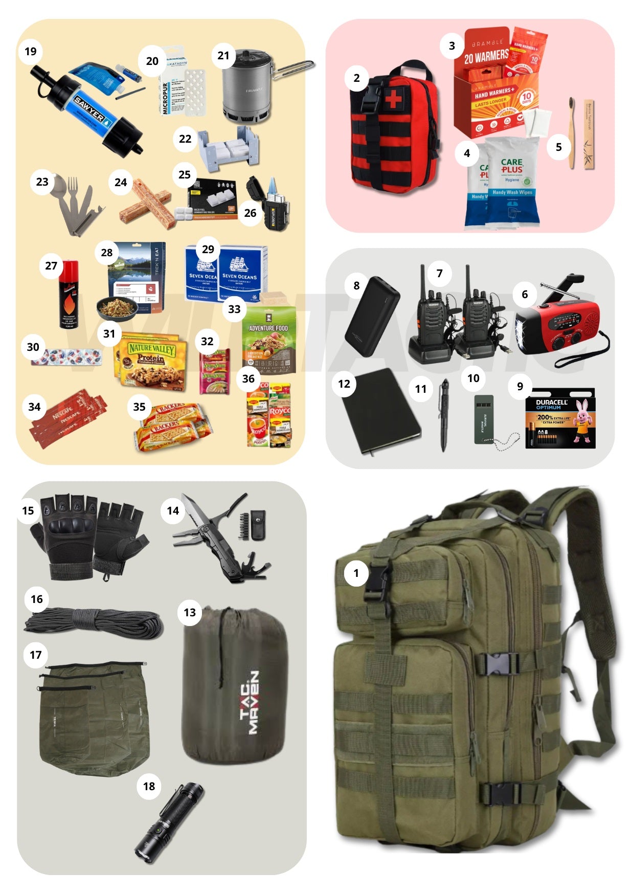 72u Comfort Survival Kit - WildTactic